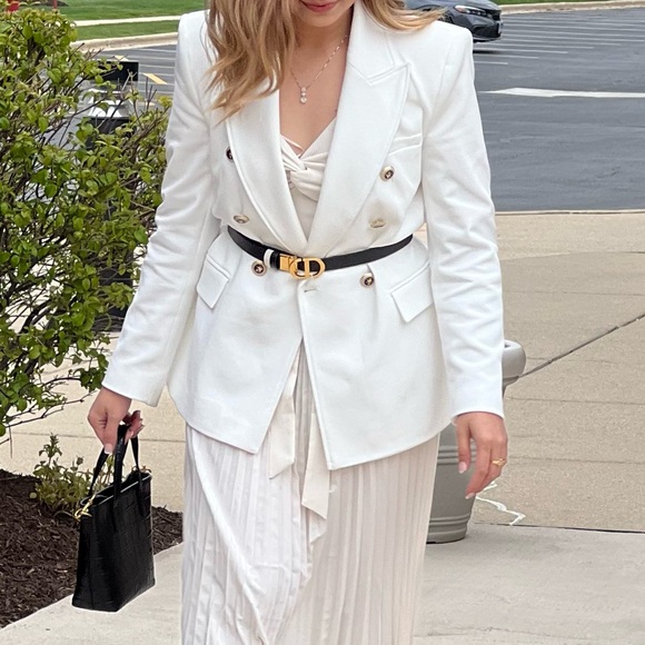 Zara White Blazer Top with Tag - Picture 2 of 2